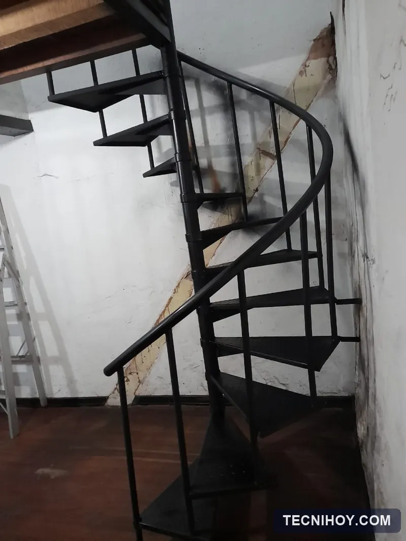 Escalera metálica en caracol para casa