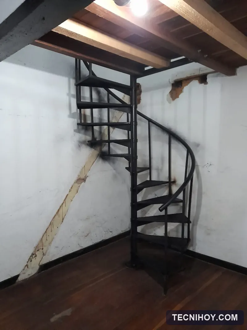 Escalera en caracol metálica