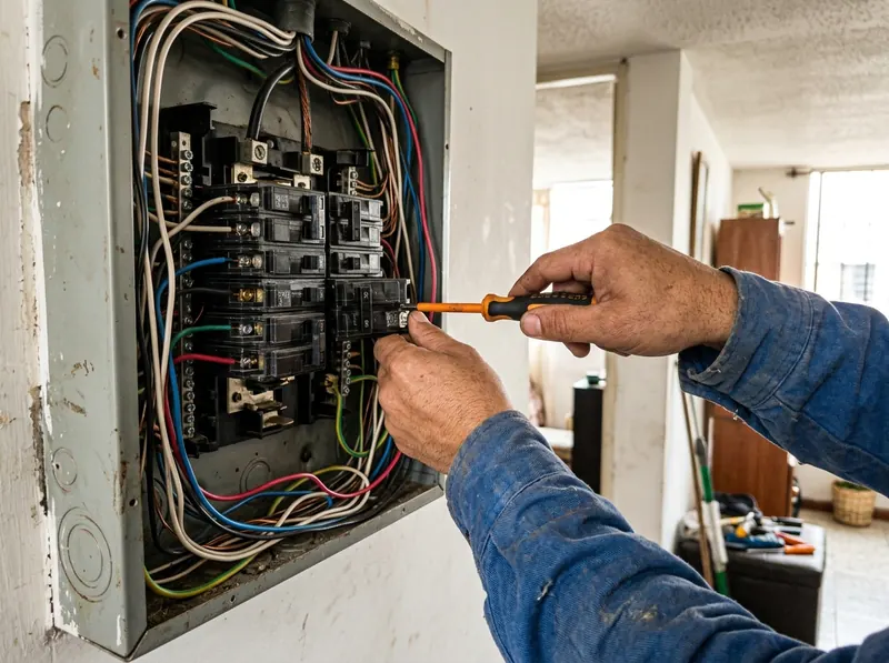 Instalación de taco independiente para ducha eléctrica