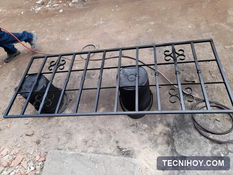 Fabricación de reja de seguridad en obra