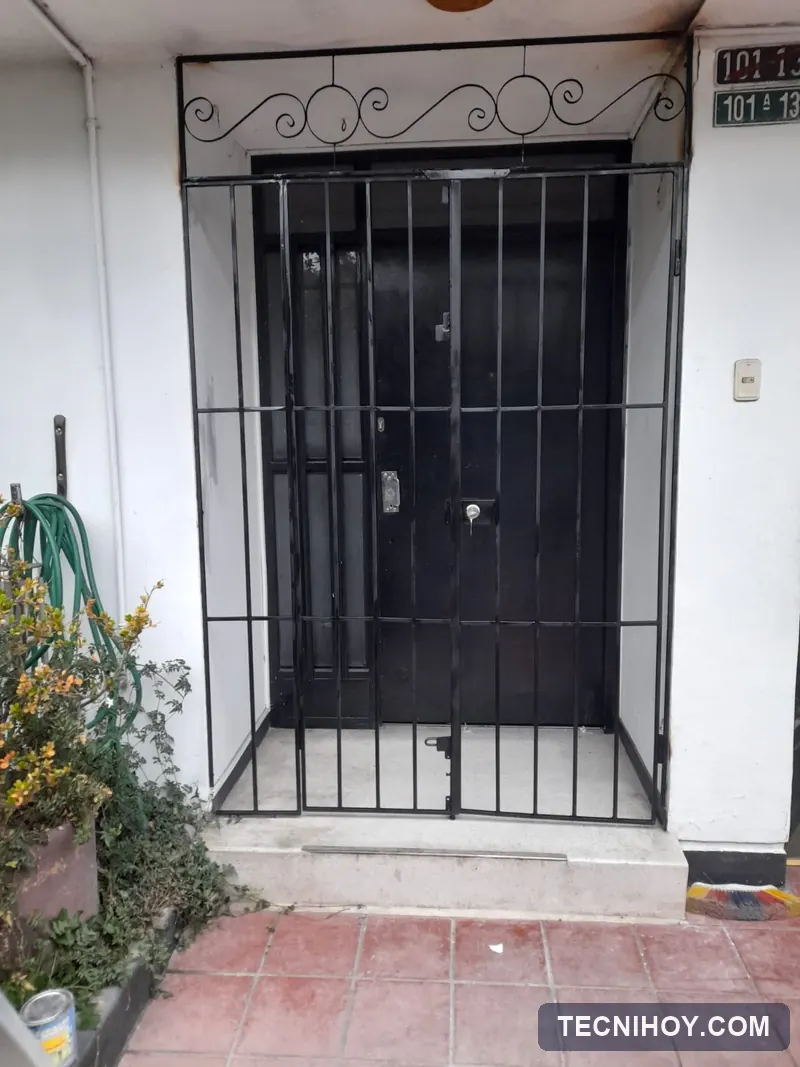 Reja de seguridad para puerta de entrada