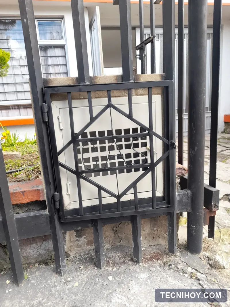 Reja de seguridad para contador de gas